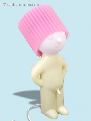 La lampe Monsieur P. en bleu, jaune ou rose