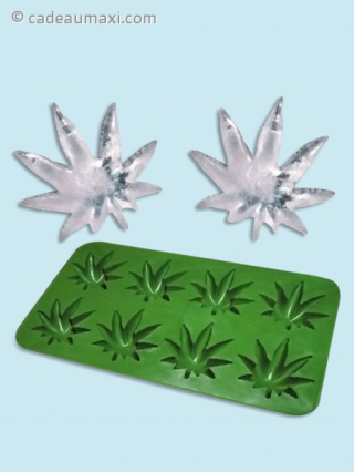 Bac à glaçons : feuille de cannabis