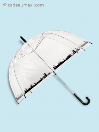 Parapluie transparent déco ville 