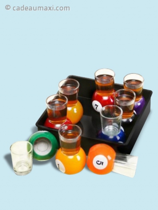 Verres shooter billard et plateau