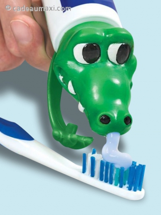 Distributeur de dentifrice crocodile