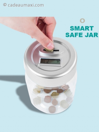 Tirelire jar compteur de monnaie