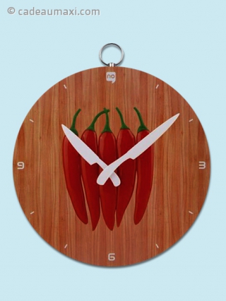 Montre murale piments rouges