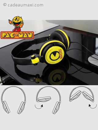 Casque audio Pac man avec oreilles pliables