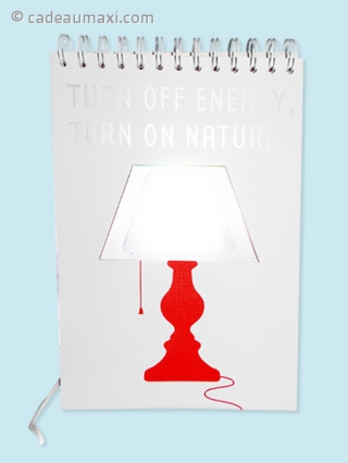 Lampe de chevet en forme de bloc-notes