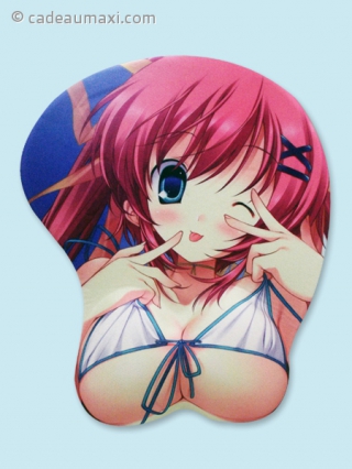 Tapis de souris jeune femme manga à mini bikini
