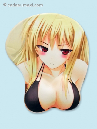 Tapis de souris manga en bikini noir