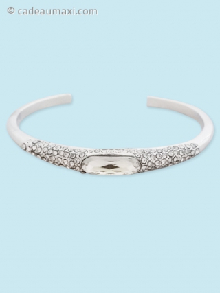 Bracelet à chaîne rigide argenté