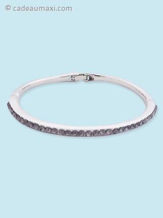 Bracelet fin avec strass mauves