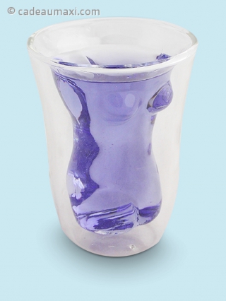 Verre à double paroi en forme de corps de femme