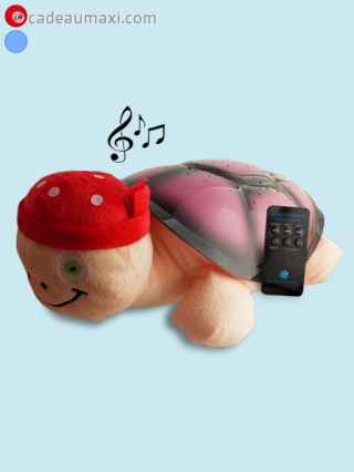 Veilleuse et lecteur mp3 en peluche tortue