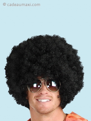 Perruque noire afro