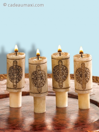  4 bougies en forme de bouchon de vin