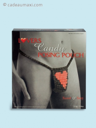 String bonbon en forme de coeur pour homme