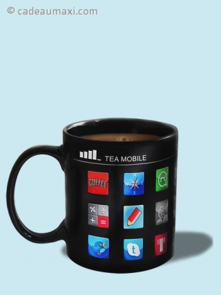 Mug thermique avec déco applications smartphone