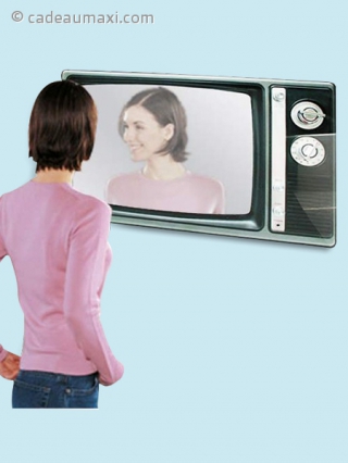 Miroir en forme de télévision des années 60