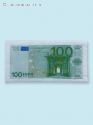 Paquet de mouchoirs de 100 euros