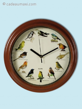 Horloge murale musicale chant oiseaux