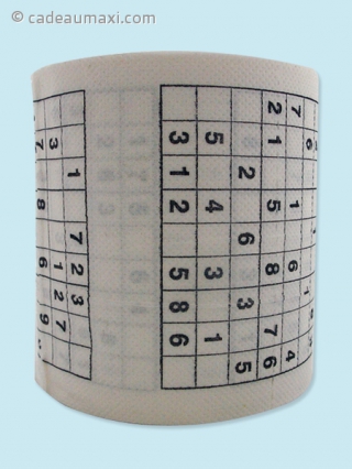 Papier hygiénique à motifs de jeu sudoku