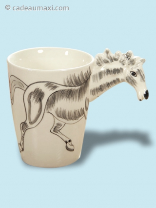 Tasse avec anse 3D cheval