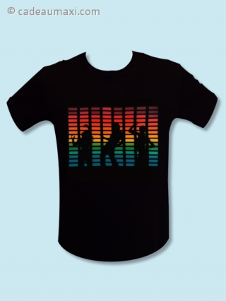 T-shirt lumineux disco