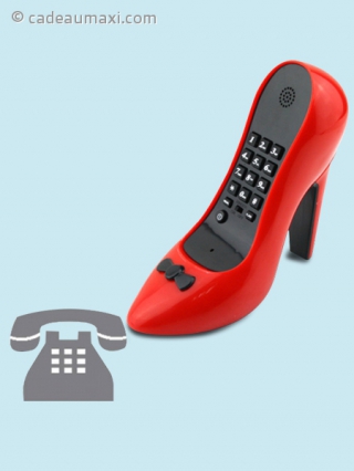 Téléphone Fixe Escarpin rouge