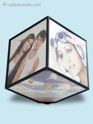 Cube porte photo pivotant 