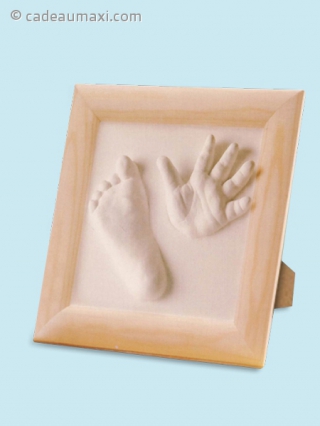 Kit moulage empreinte pieds et mains bébé avec cadre