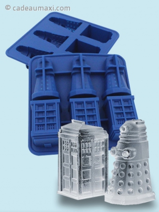 Bac à glaçons en forme de Tardis et Dalek