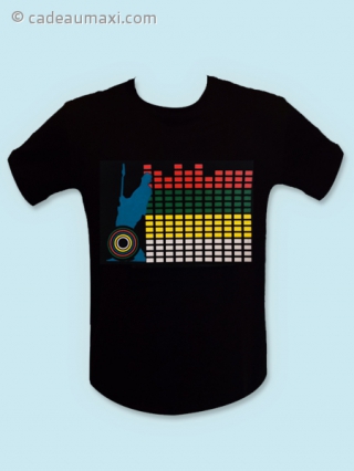 T-shirt lumineux avec guitariste