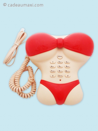 Téléphone filaire femme en trikini