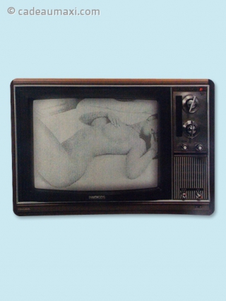 Tapis de souris en forme de vieille télévision