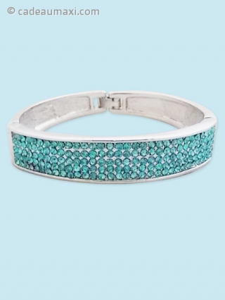 Bracelet à strass bleu turquoise