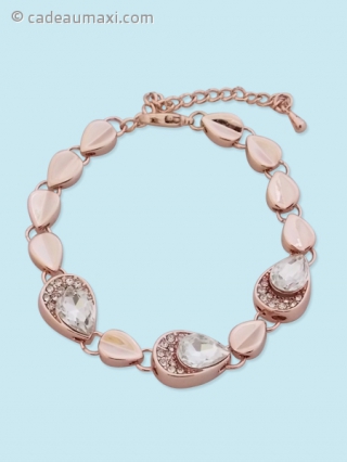 Bracelet avec mailles en goutte d'eau