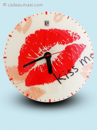   Horloge murale ronde kiss me 