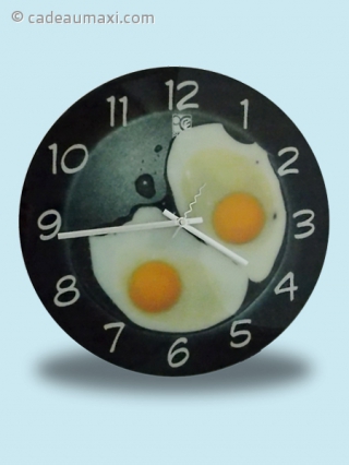  Horloge ronde œufs sur plat