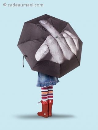 Le parapluie avec écriture  fuck