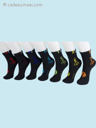 7 paires de chaussettes jours de la semaine